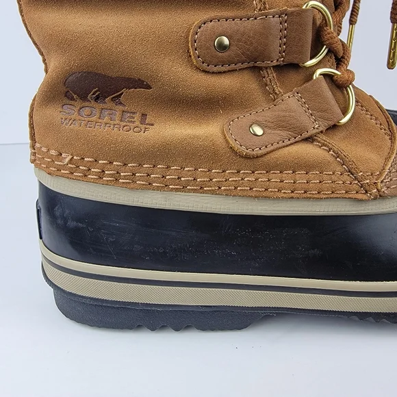 Sorel Boots Joan of Arctic Waterproof Winter Faux Fur Tall Insulated Tan Suede - Picture 9 of 14